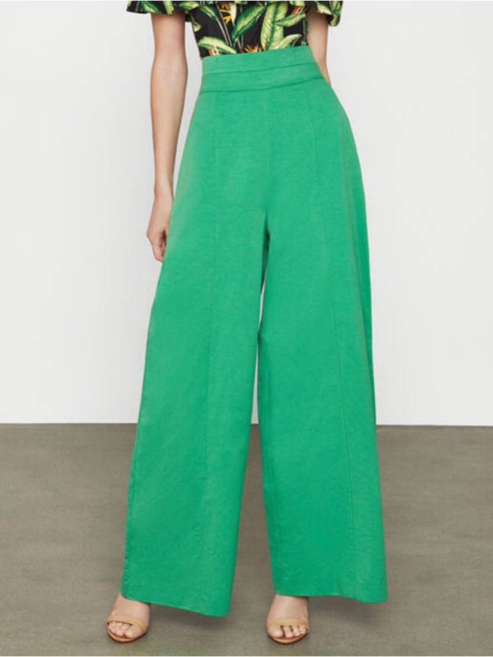BCBG MaxAzria Wide Leg High-Waisted Trousers Pants
